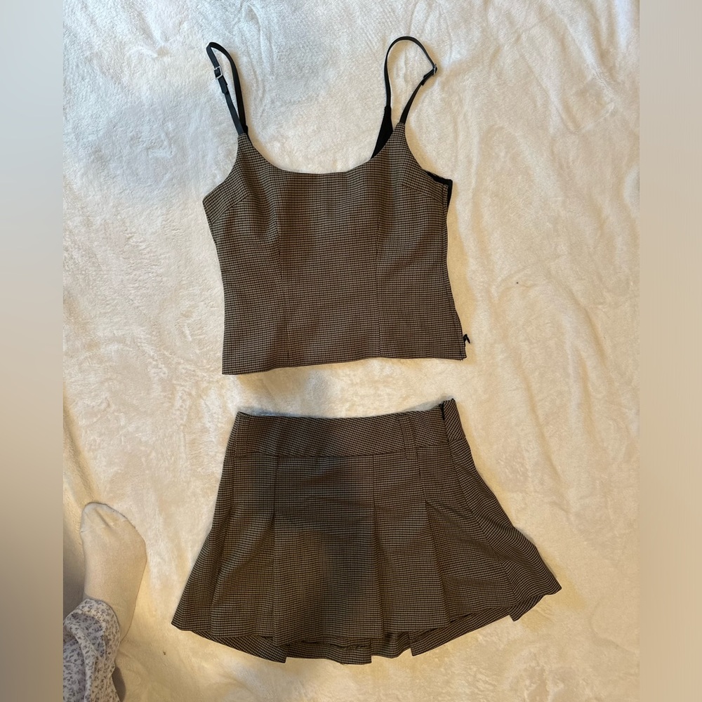 Zara Brown Plaid Set